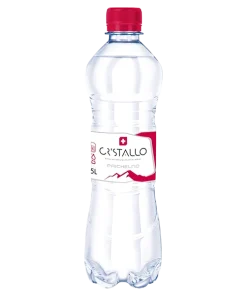 Mineralwasser Cristallo Mineral rot PET mit Kohlensäure 0,50 Liter